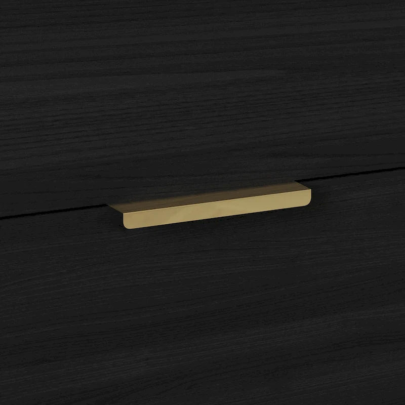 Table de chevet contemporaine en bois à 2 tiroirs