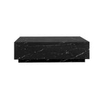 Table basse rectangulaire en faux marbre massif