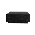 Table basse rectangulaire en faux marbre massif