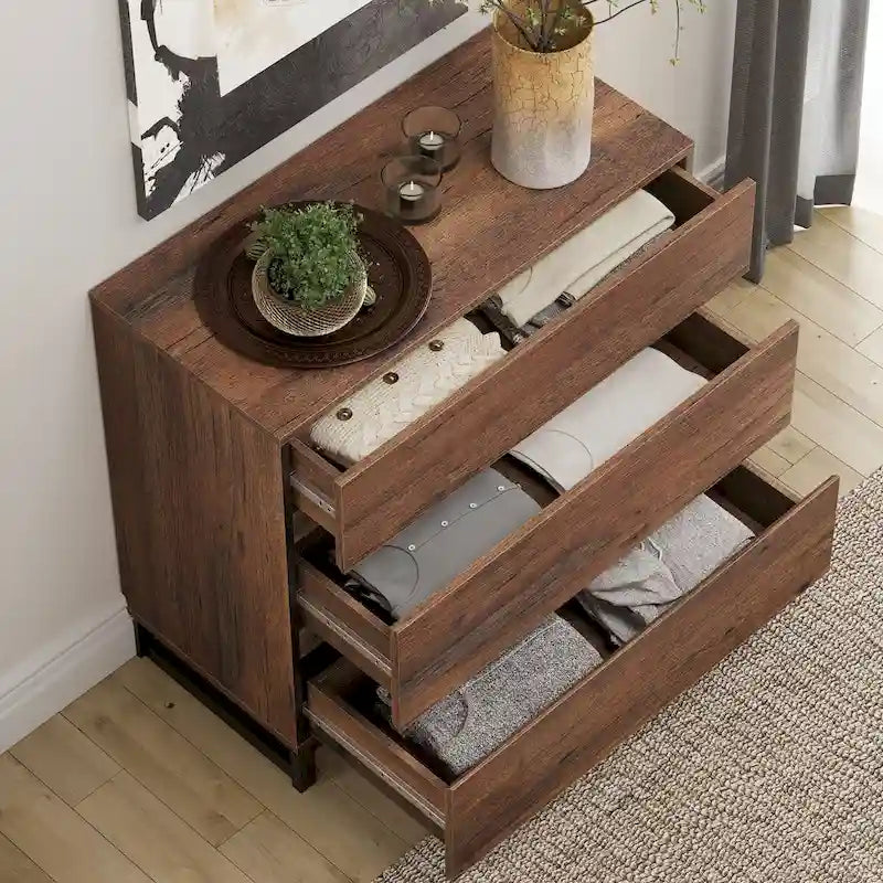 Buffet moderne 3 en 1 avec 9 tiroirs