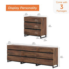 Buffet moderne 3 en 1 avec 9 tiroirs