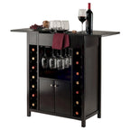 Cave à vin, Plateau extensible, Espresso - 29,92 x 17,32 x 37,01 pouces