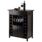 Cave à vin, Plateau extensible, Espresso - 29,92 x 17,32 x 37,01 pouces