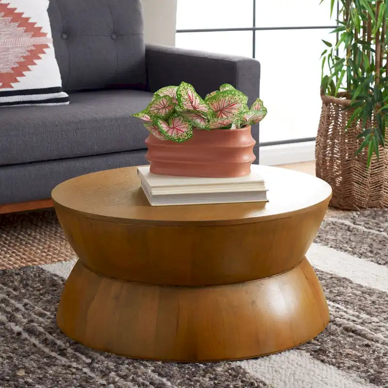 Table basse ronde moderne contemporaine SAFAVIEH Mattye. - 30 L x 30 P x 14 H - 30Lx30Px14H