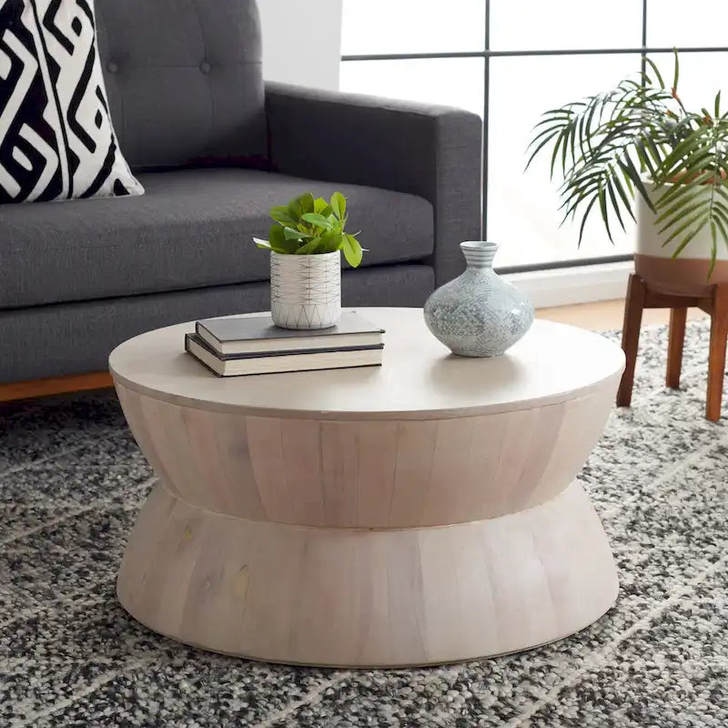 Table basse ronde moderne contemporaine SAFAVIEH Mattye. - 30 L x 30 P x 14 H - 30Lx30Px14H