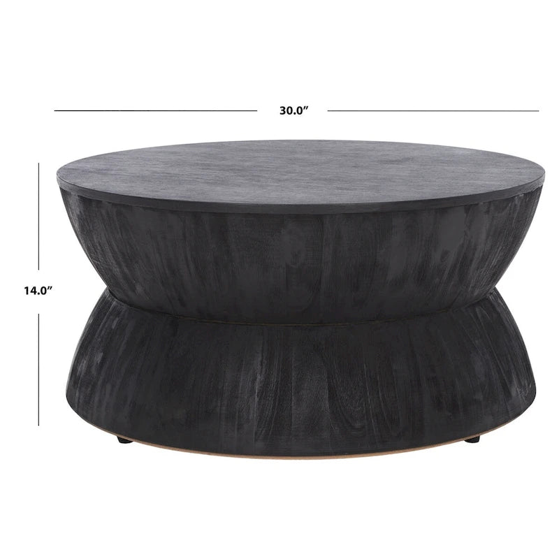 Table basse ronde moderne contemporaine SAFAVIEH Mattye. - 30 L x 30 P x 14 H - 30Lx30Px14H