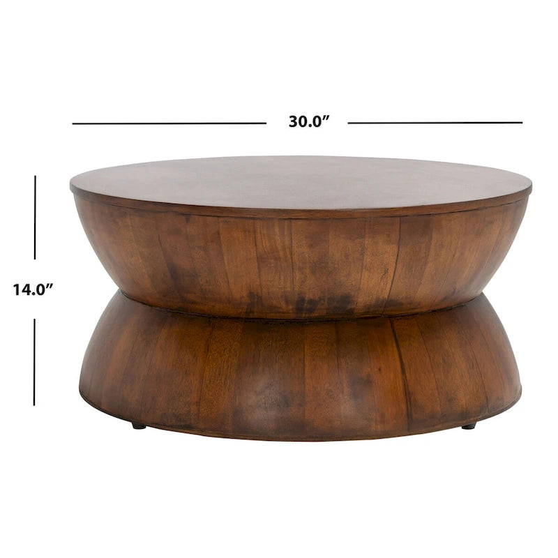 Table basse ronde moderne contemporaine SAFAVIEH Mattye. - 30 L x 30 P x 14 H - 30Lx30Px14H