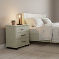 3-Drawer Nightstand with Elevated Metal Legs, Set of 2