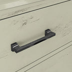 Table de chevet à 3 tiroirs avec pieds métalliques surélevés, lot de 2