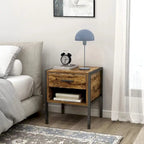 Commode rustique marron à 6 tiroirs ou lot de 2 tables de chevet