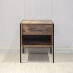 Commode rustique marron à 6 tiroirs ou lot de 2 tables de chevet