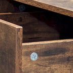Commode rustique marron à 6 tiroirs ou lot de 2 tables de chevet