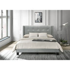 Lit plateforme Evelyn double rembourré