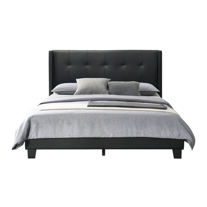 Lit plateforme Evelyn double rembourré