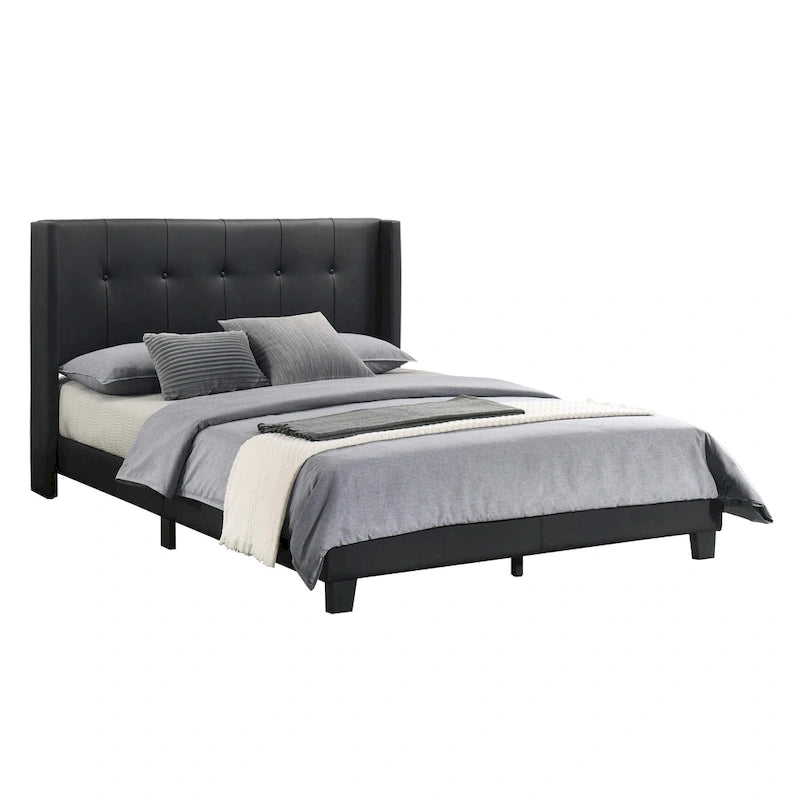 Lit plateforme Evelyn double rembourré