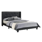 Lit plateforme Evelyn double rembourré