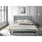 Lit plateforme Evelyn double rembourré