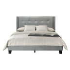 Lit plateforme Evelyn double rembourré