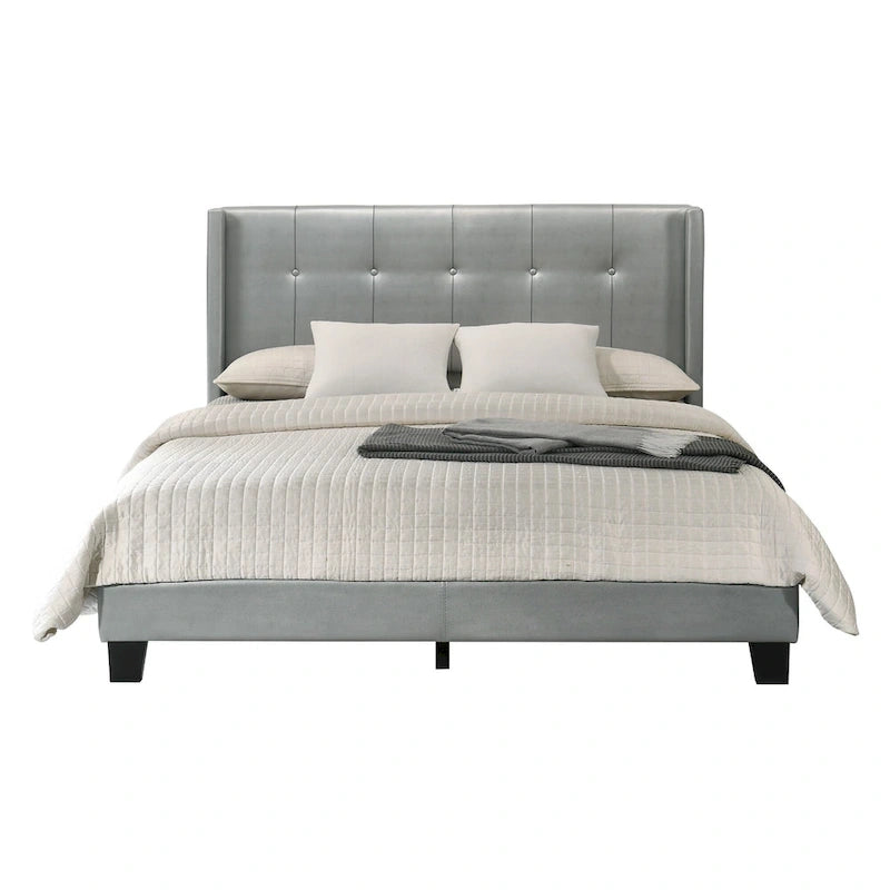 Lit plateforme Evelyn double rembourré