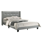 Lit plateforme Evelyn double rembourré