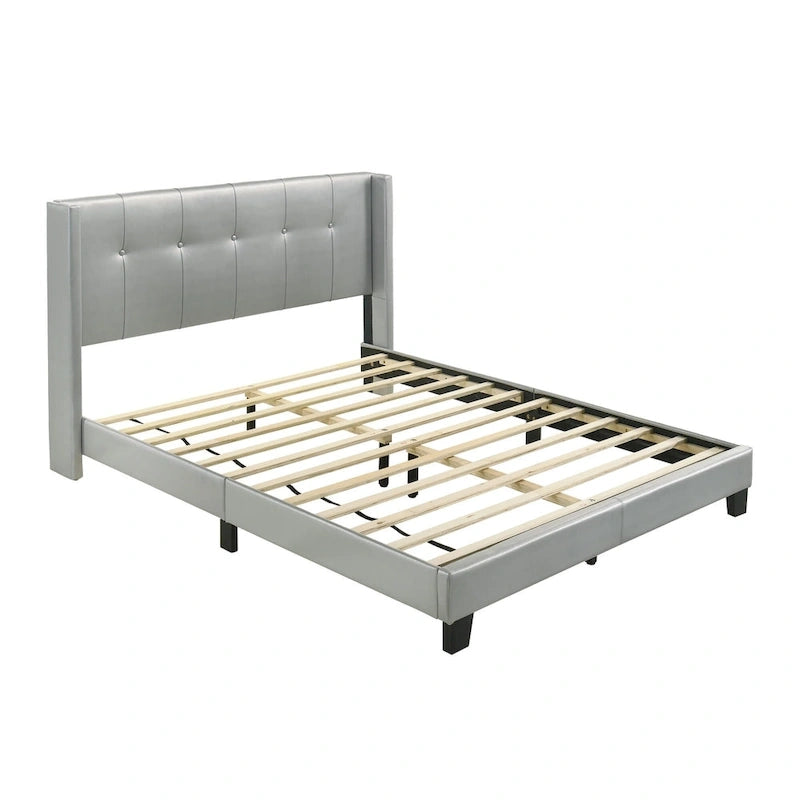 Lit plateforme Evelyn double rembourré