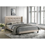 Lit plateforme Evelyn double rembourré