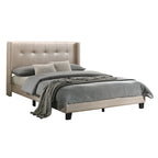 Lit plateforme Evelyn double rembourré
