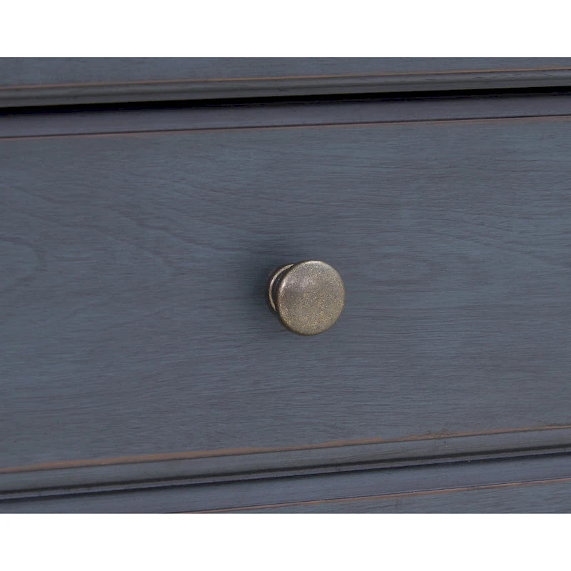 Table de chevet Bridgevine Home Americana, aucun assemblage requis, finition bleu velours côtelé