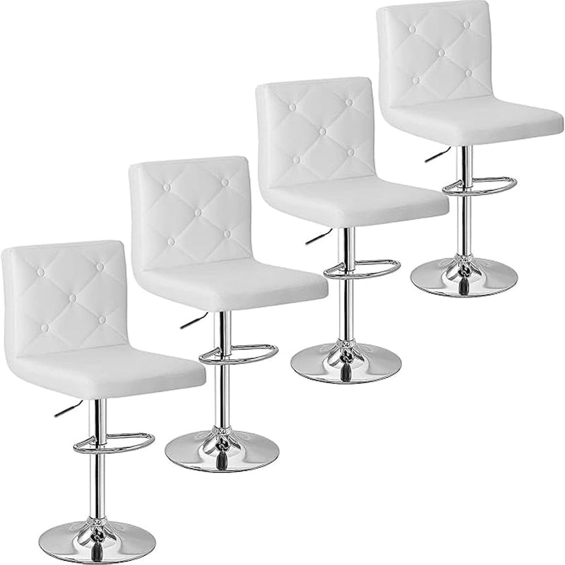 Javlergo Lot de 4 Tabourets de Bar Hauteur de Comptoir Pivotants Réglables avec Dossier