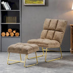 Mcombo Accent Chair with Ottoman, Lounge Sofa Couch,4013