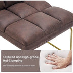 Fauteuil d'appoint Mcombo avec pouf, Canapé Lounge, 4013