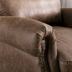 Fauteuil inclinable à pousser Club avec garniture cloutée, lot de 2