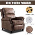 Fauteuil inclinable à pousser Club avec garniture cloutée, lot de 2