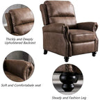 Fauteuil inclinable à pousser Club avec garniture cloutée, lot de 2