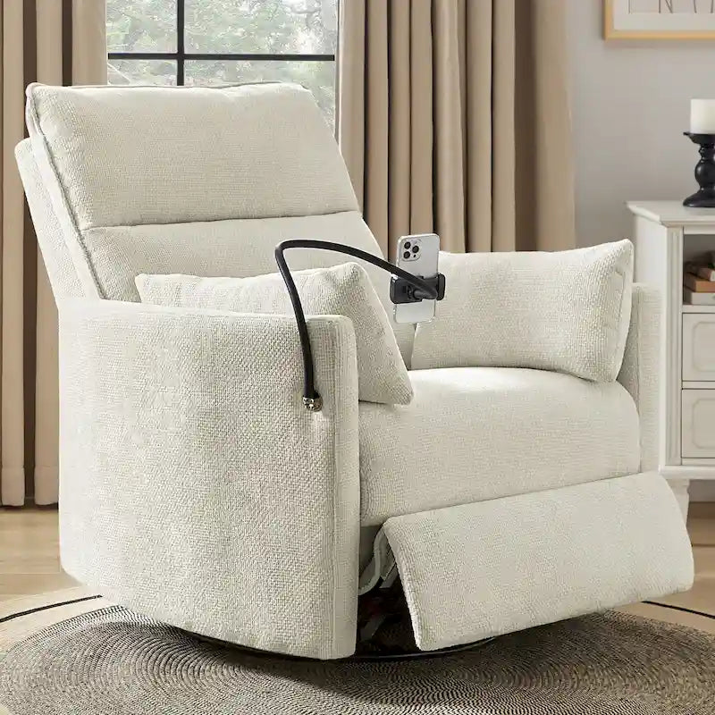 Fauteuil de relaxation, à bascule et pivotant, Barry Modern 38 avec ports USB, de