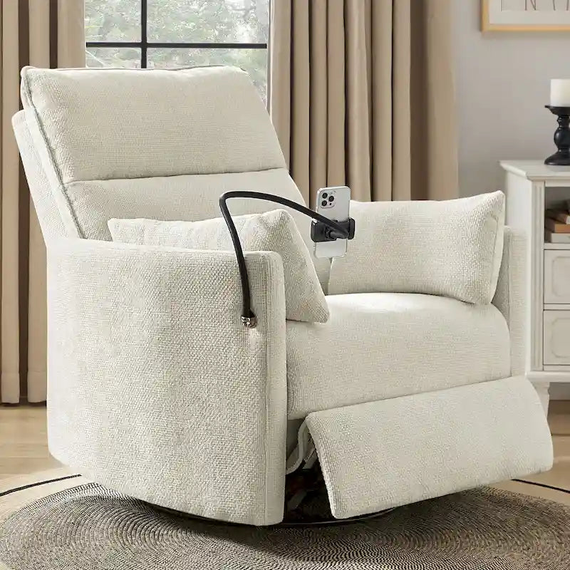 Barry Modern 38 Power Rocking Swivel Nursery Recliner with USB Ports by 