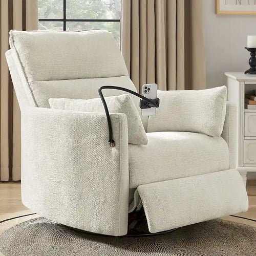 Barry Modern 38 Power Rocking Swivel Nursery Recliner with USB Ports by 