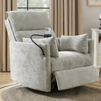 Fauteuil de relaxation, à bascule et pivotant, Barry Modern 38 avec ports USB, de