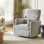 Fauteuil de relaxation, à bascule et pivotant, Barry Modern 38 avec ports USB, de