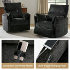 Fauteuil de relaxation, à bascule et pivotant, Barry Modern 38 avec ports USB, de