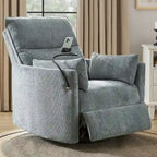 Fauteuil de relaxation, à bascule et pivotant, Barry Modern 38 avec ports USB, de