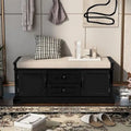 Banc de rangement / banc à chaussures avec coussin amovible pour salon