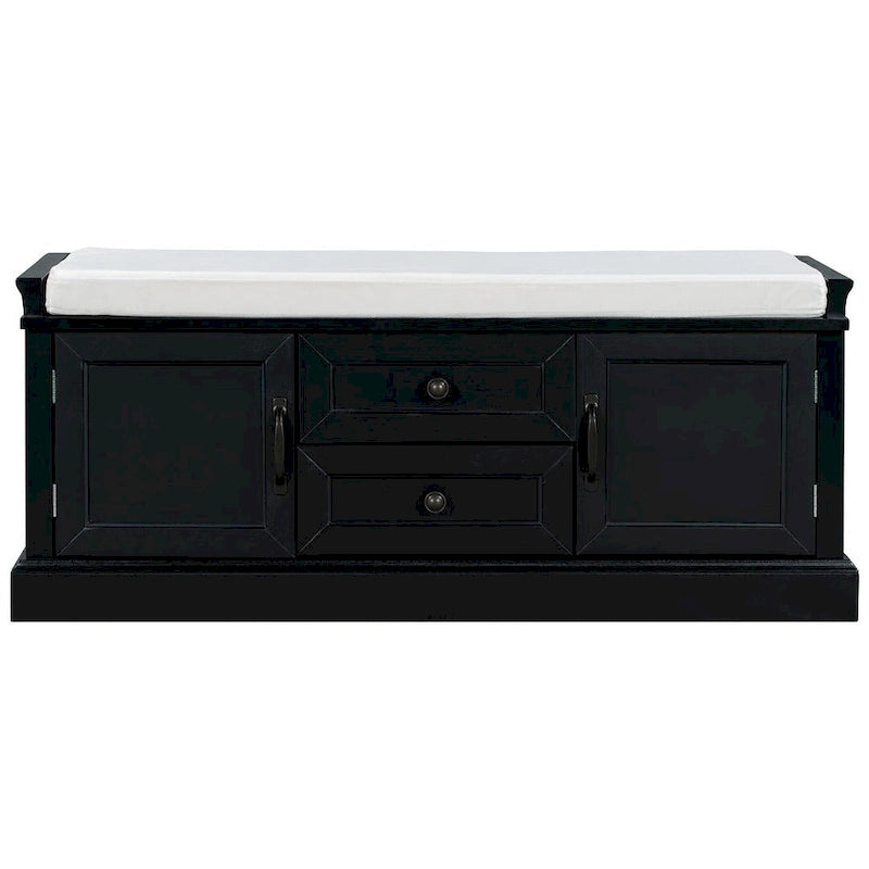 Banc de rangement / banc à chaussures avec coussin amovible pour salon
