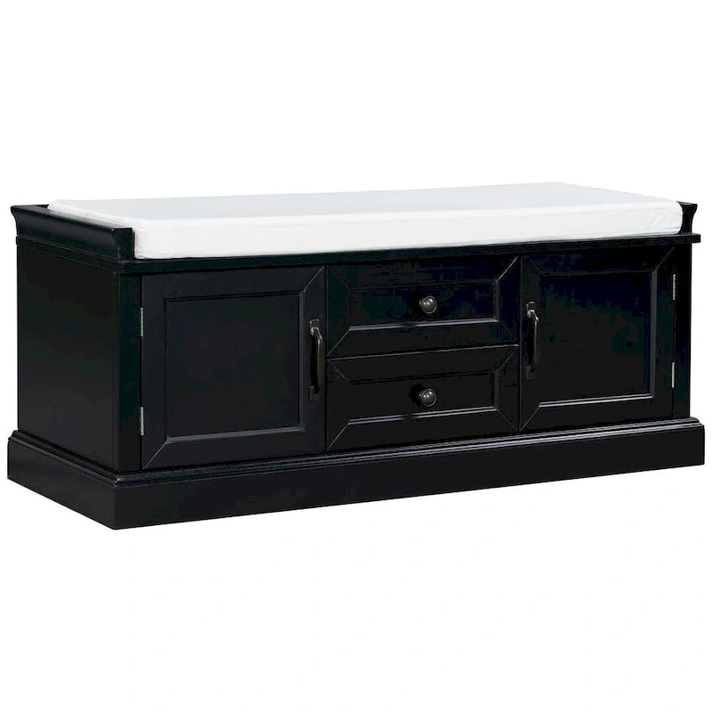 Banc de rangement / banc à chaussures avec coussin amovible pour salon
