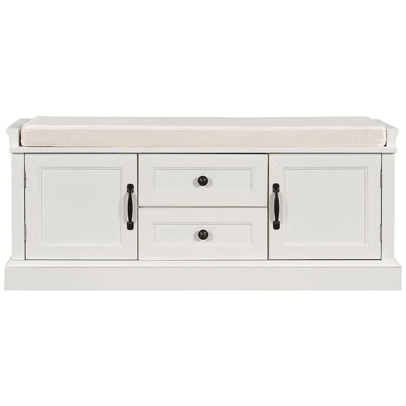 Banc de rangement / banc à chaussures avec coussin amovible pour salon
