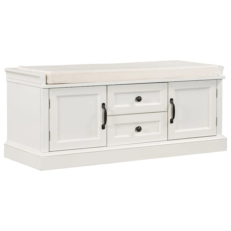 Banc de rangement / banc à chaussures avec coussin amovible pour salon