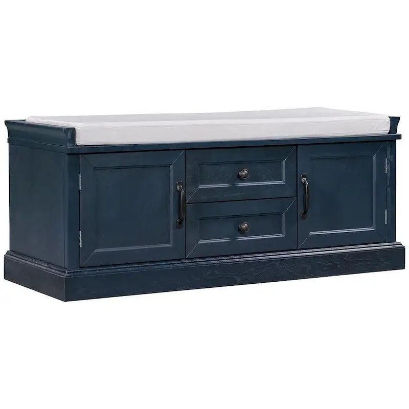 Banc de rangement / banc à chaussures avec coussin amovible pour salon