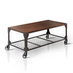 Table basse Gace Urban Oak de 48 pouces avec roulettes