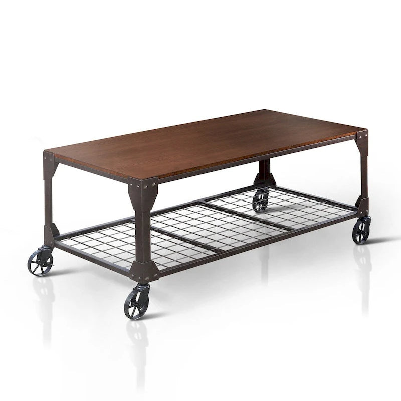 Table basse Gace Urban Oak de 48 pouces avec roulettes