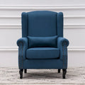 Fauteuil club à oreilles, garni, avec cloutage